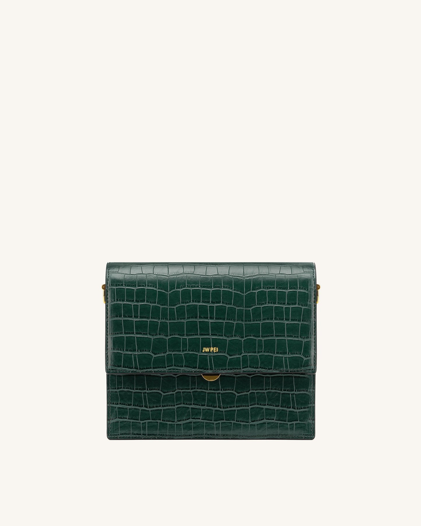 Mini borsa a patta - Coccodrillo verde scuro