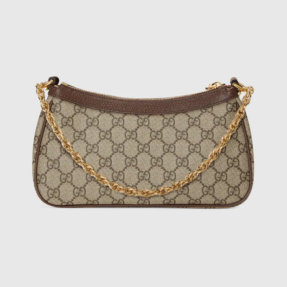 Borsa a tracolla con motivo a tela