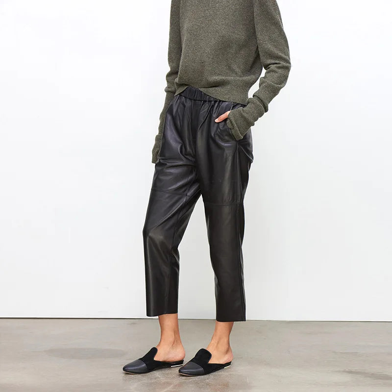 Pantaloni in pelle Sloane