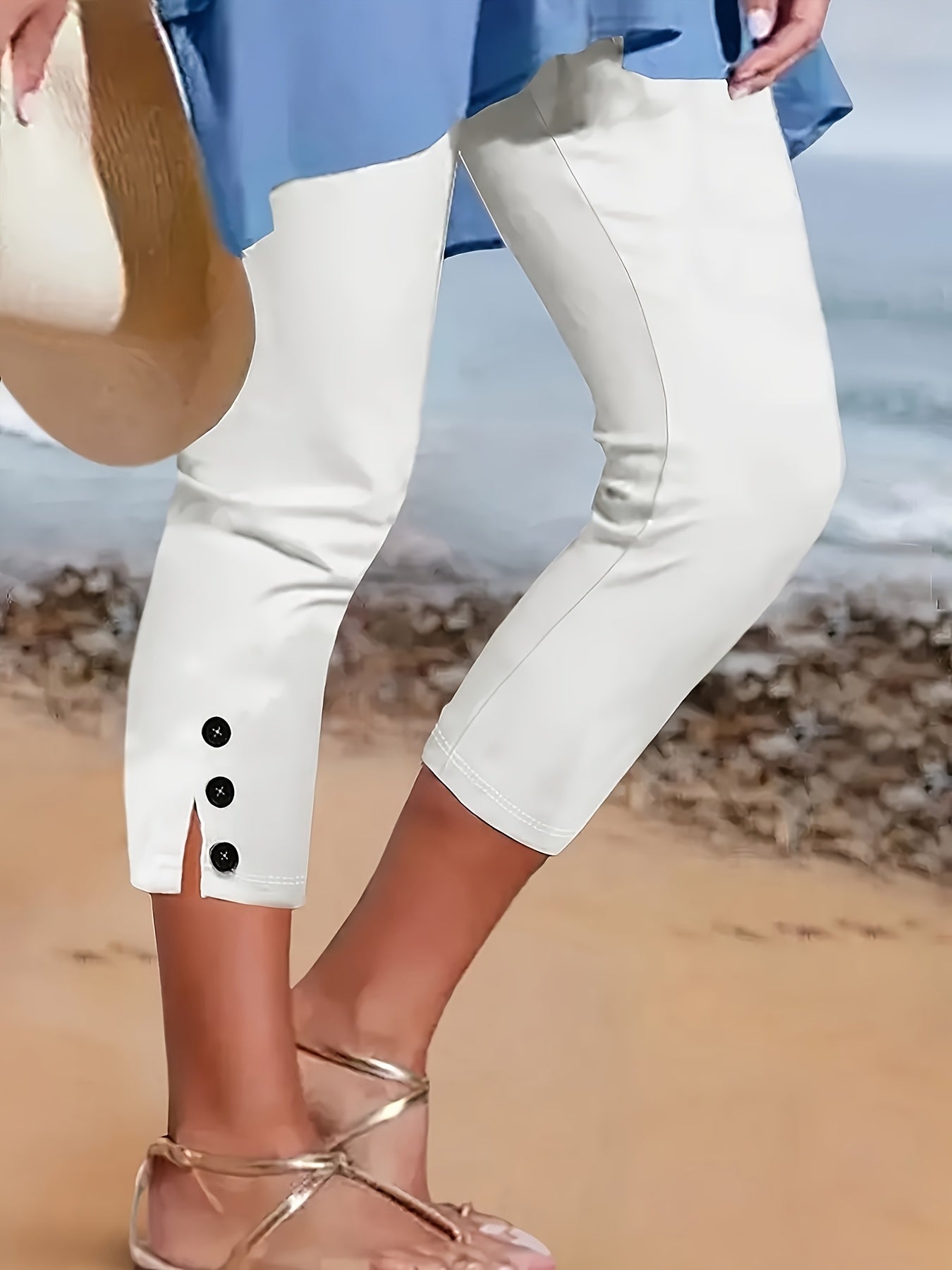 Capri elasticizzati lucidi Clara