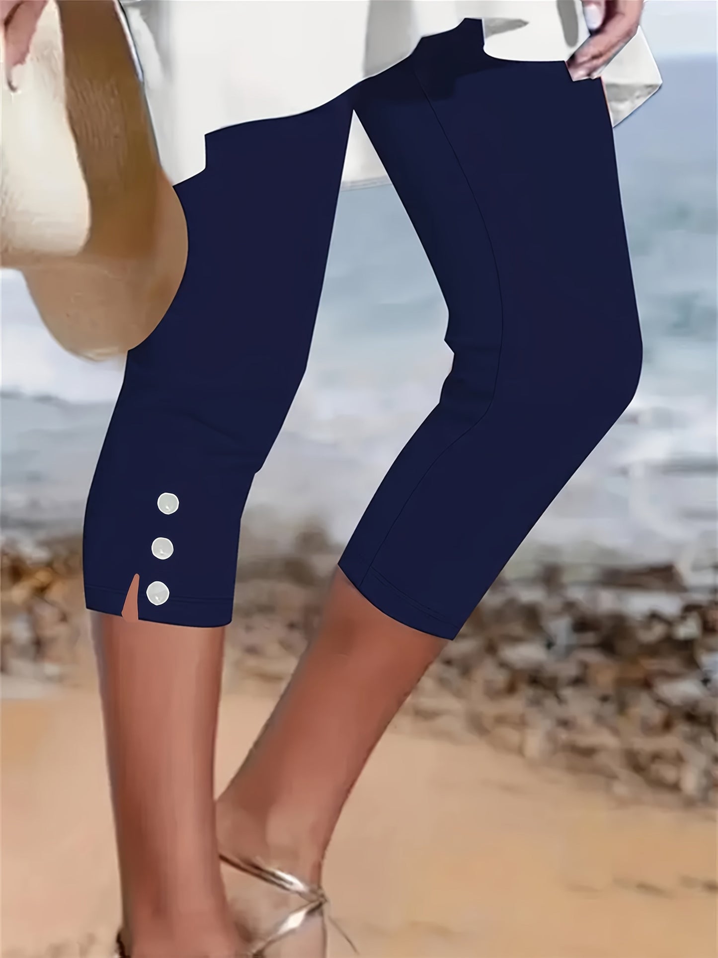 Capri elasticizzati lucidi Clara