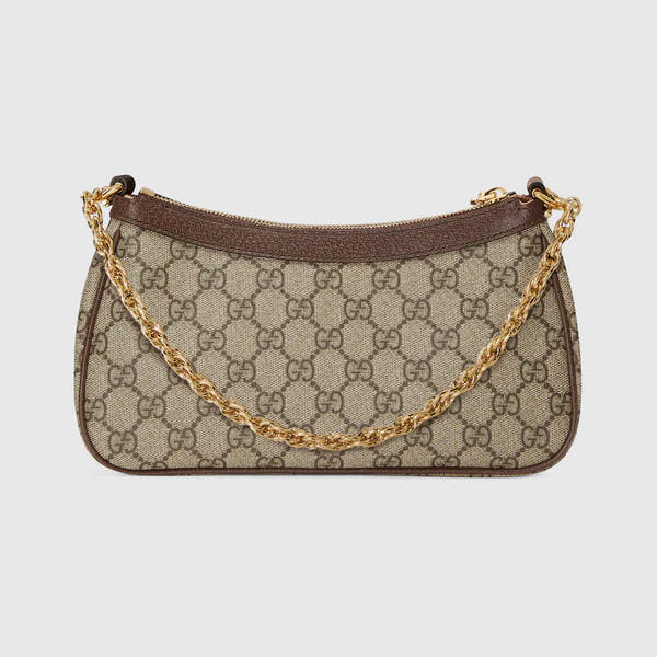 Borsa a tracolla con motivo a tela