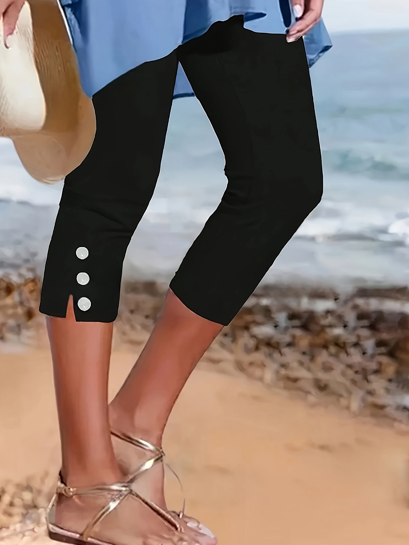 Capri elasticizzati lucidi Clara