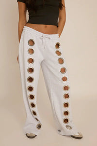 Pantaloni della tuta con occhielli