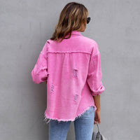 Giacca di jeans Celeste consumata