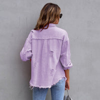 Giacca di jeans Celeste consumata