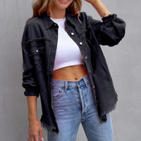 Giacca di jeans Celeste consumata