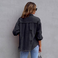 Giacca di jeans Celeste consumata