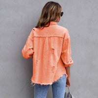Giacca di jeans Celeste consumata