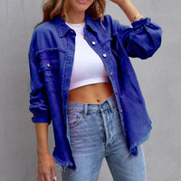 Giacca di jeans Celeste consumata