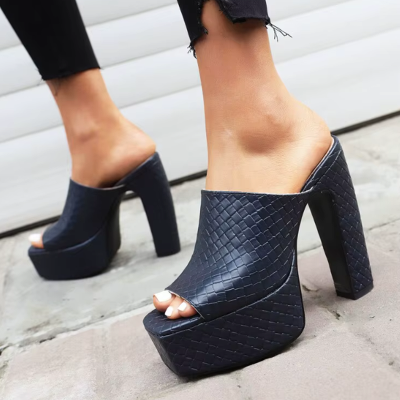 Sandali con zeppa in pelle Bianca