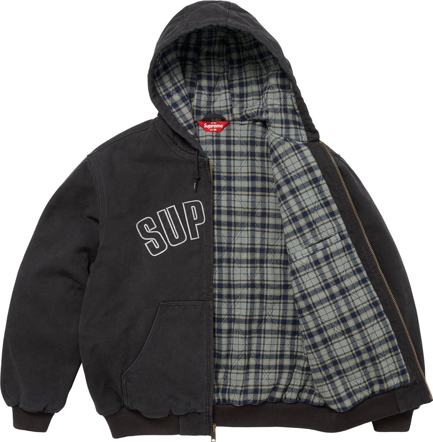 Plaid-Lined Work Jacket