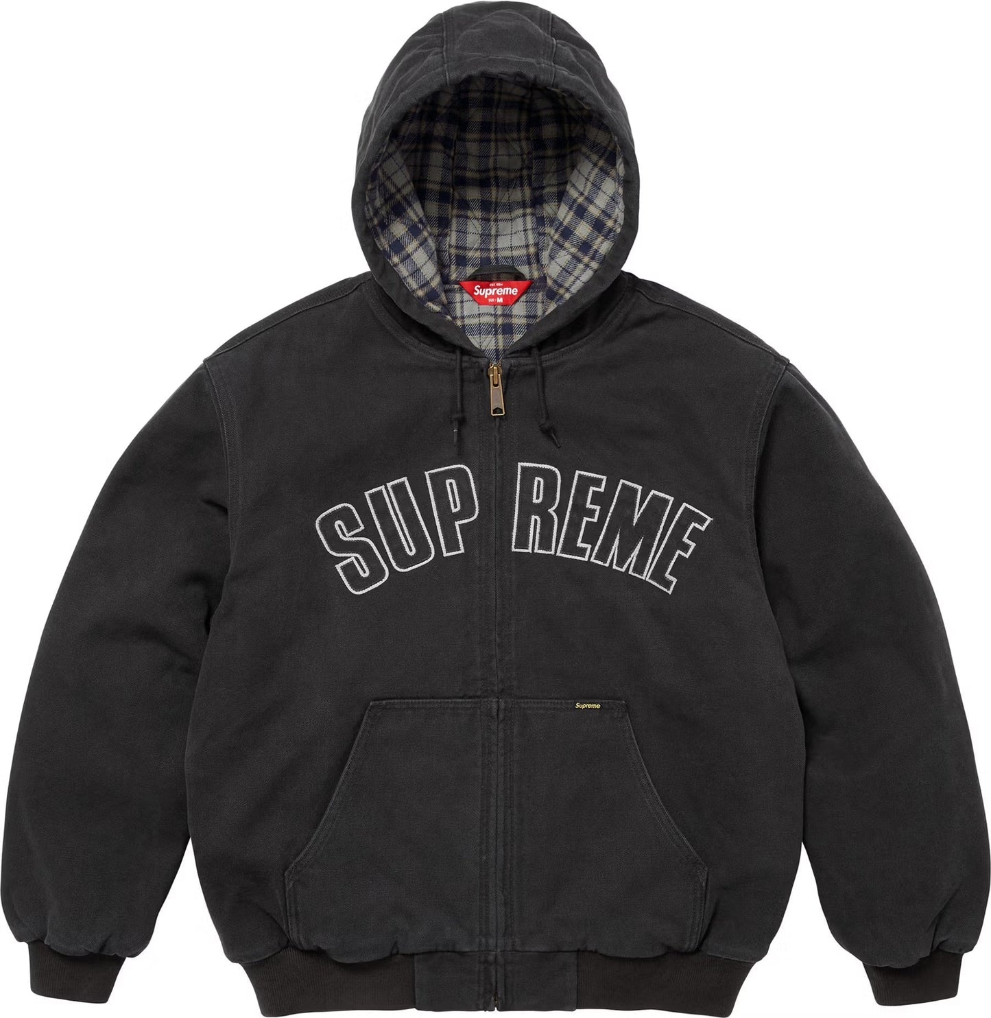Plaid-Lined Work Jacket