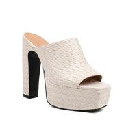 Sandali con zeppa in pelle Bianca