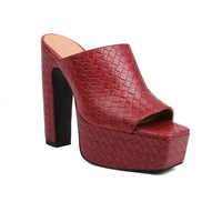 Sandali con zeppa in pelle Bianca