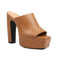 Sandali con zeppa in pelle Bianca