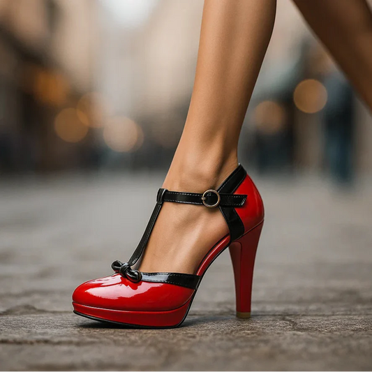 BELLA SCARPE CON TACCO A FARFALLA