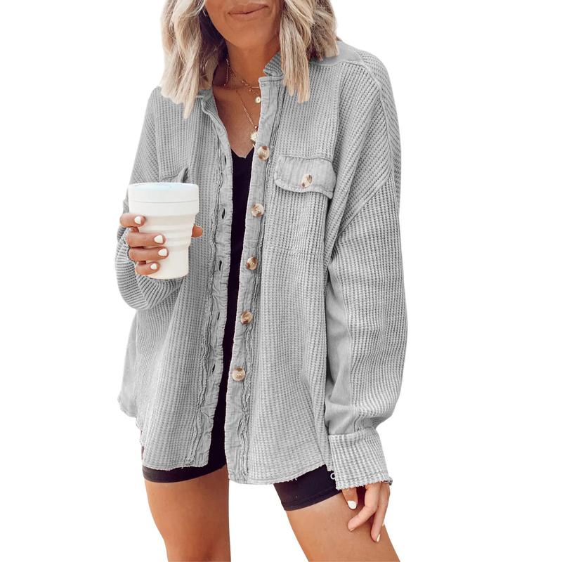 Evina™ Camicia Maglione a Maglia Waffle