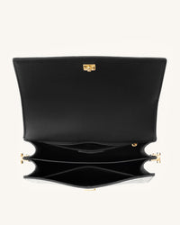 Mini borsa a patta - Coccodrillo nero