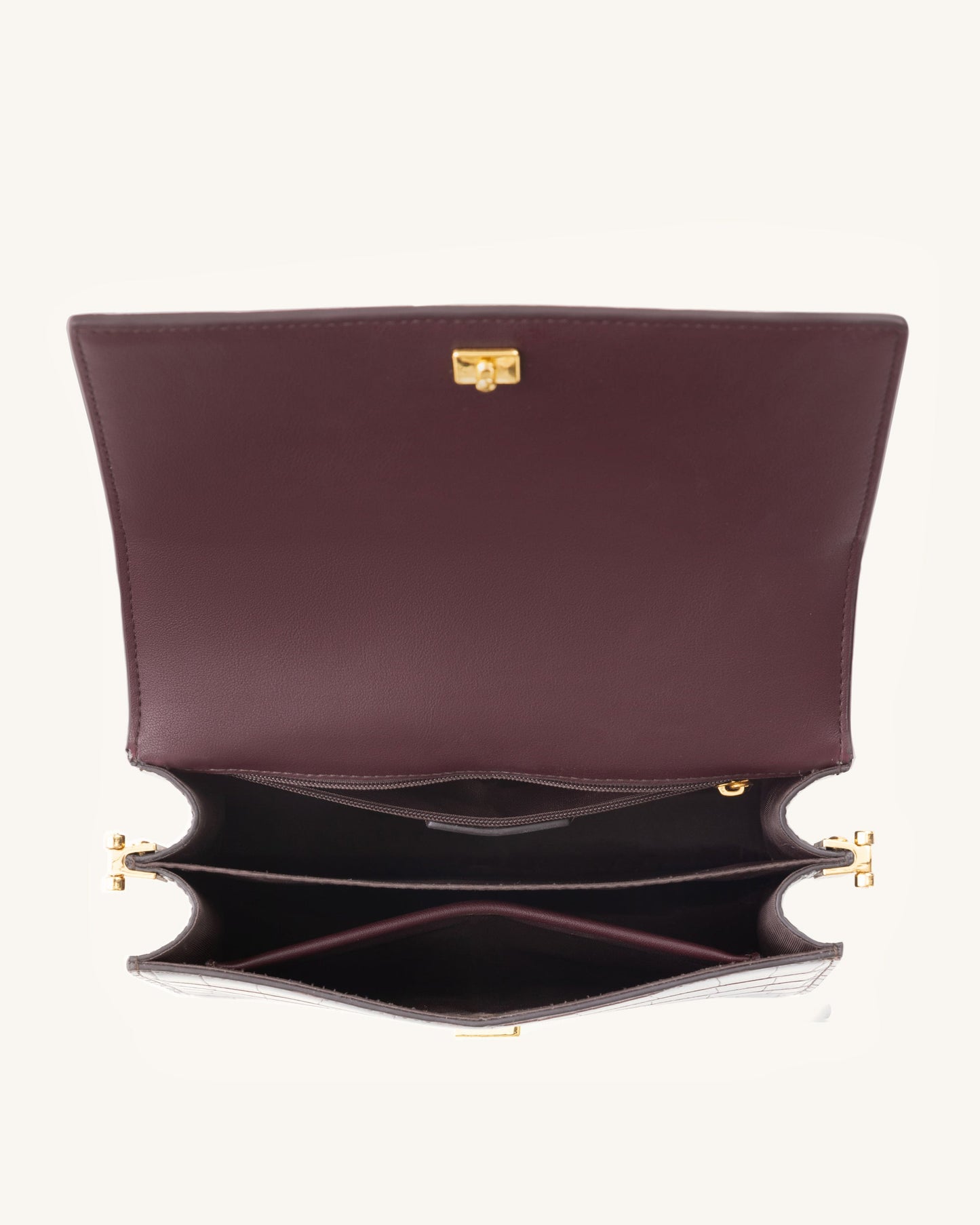 Mini borsa a patta - Coccodrillo marrone