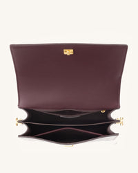 Mini borsa a patta - Coccodrillo marrone