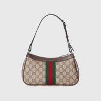 Borsa a tracolla con motivo a tela