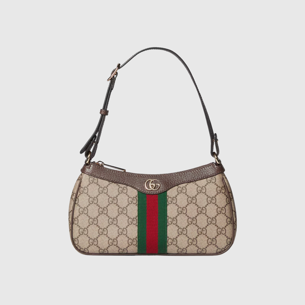 Borsa a tracolla con motivo a tela