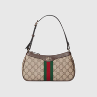 Borsa a tracolla con motivo a tela